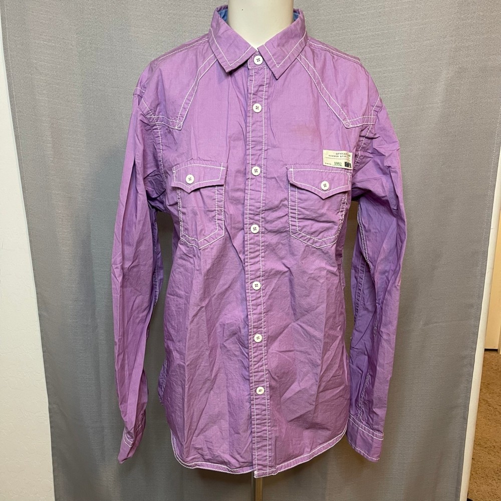 Spykar Purple Pink Casual Button Down Men's Size L